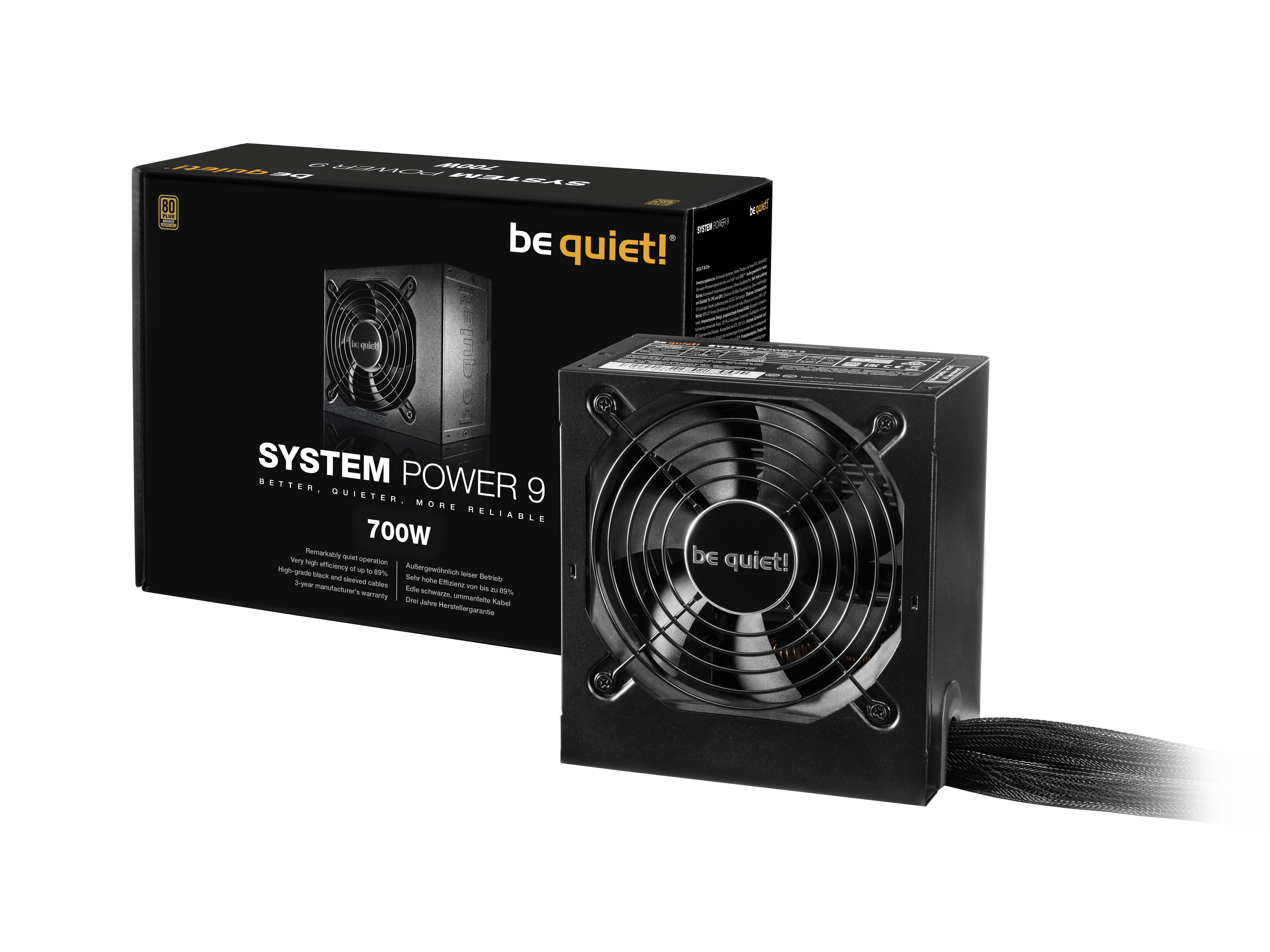 SYSTEM POWER 9  700W silent essential Power supplies from be quiet!