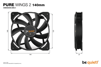 WINGS PURE from be Fans | 140mm PWM silent 2 quiet! essential
