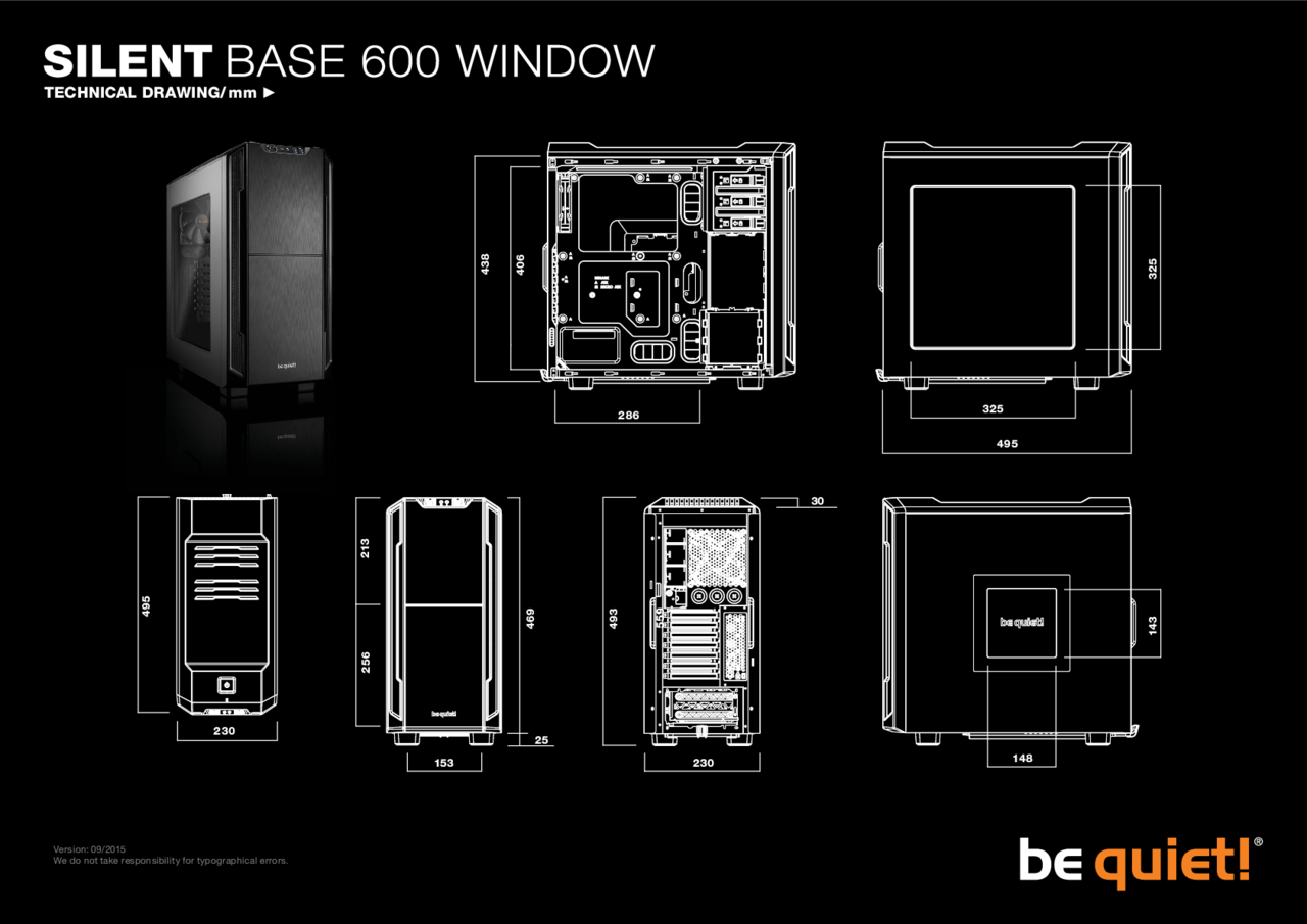 be quiet! Pure Base 600 Window (Black) - BGW21 