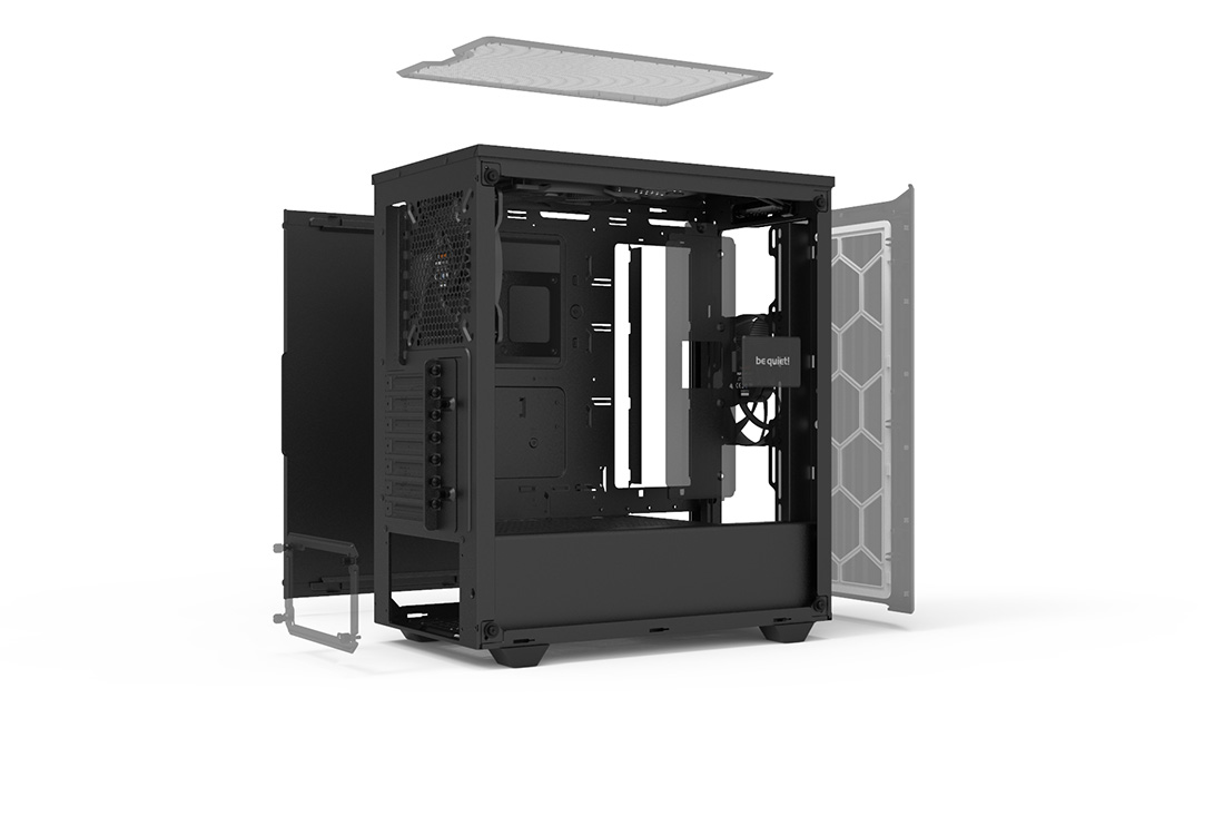  be quiet! Pure Base 500DX Black, Mid Tower ATX case, ARGB, 3  pre-Installed Pure Wings 2, BGW37, Tempered Glass Window & Dark Rock Pro 4,  BK022, 250W TDP, CPU Cooler 